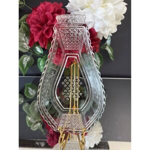 Vintage‎ Antique Pattern Regal Relish Dish – Clear Pressed Glass Boat Tray Retro